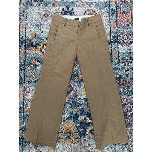 J. Crew Factory Wide Leg Dress Pants Wool Blend City Fit Brown Size 6
